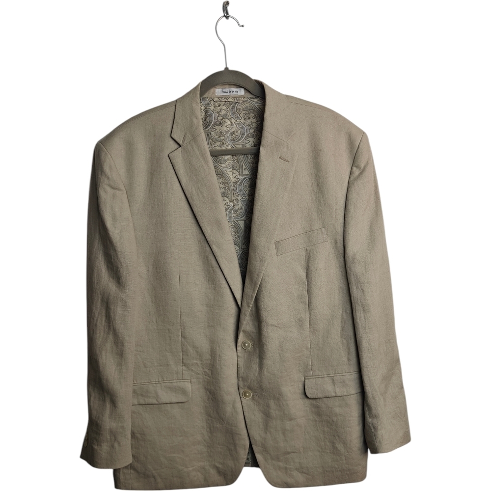 Lauren Ralph Lauren Linen Light Tan Blazer 46R - Picture 6 of 10